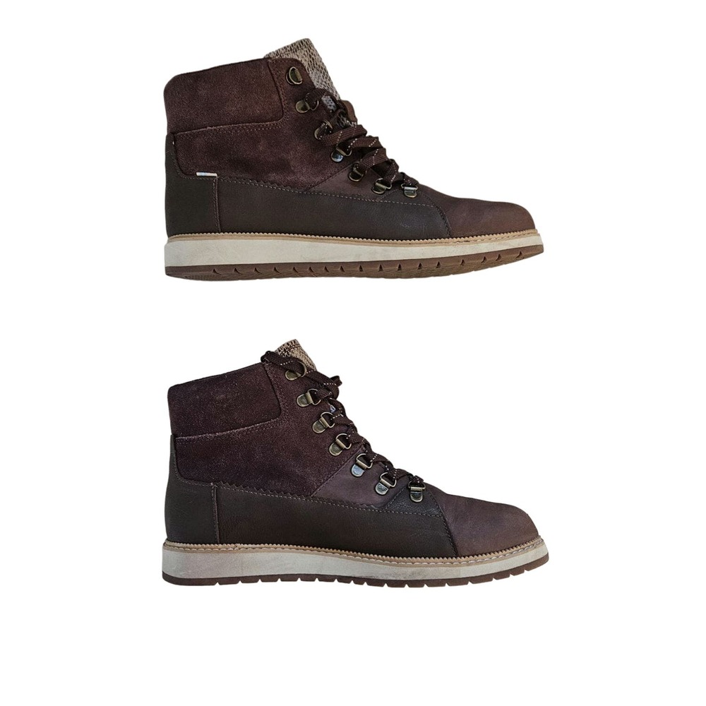 Toms Woman's Mesa Waterproof Hiking Alpine Suede Leather Boots Size 10 - Picture 2 of 6